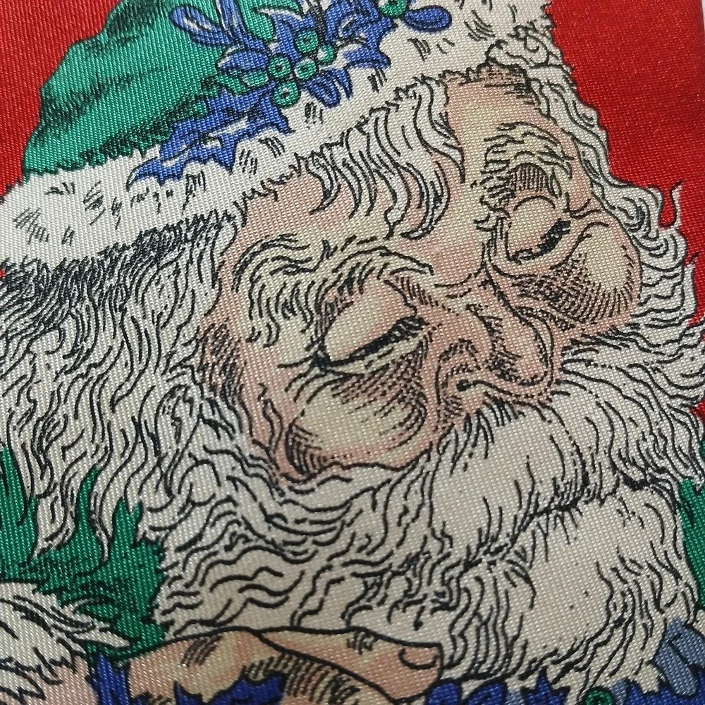 Vintage Robert Talbott Tie Mens Red Silk Santa‎ Christmas I Magnin Novelty 90s
